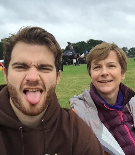 A quick selfie with my mum before the triathlons got under way